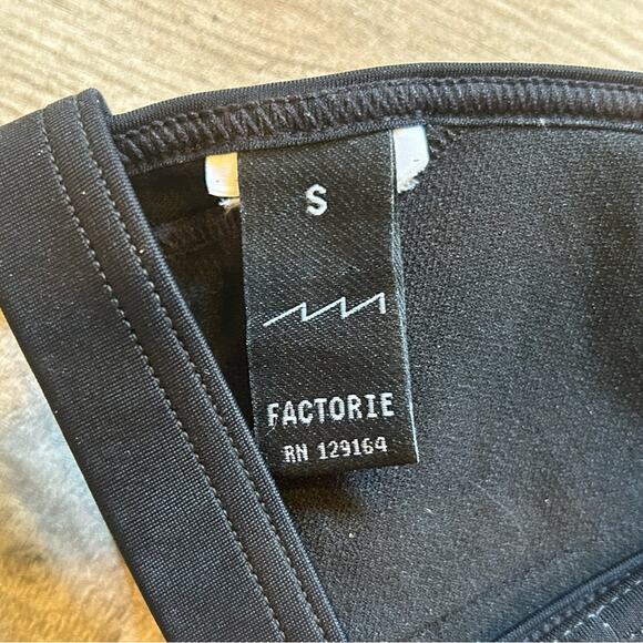 Factorie black pink embroidered hibiscus Hawaiian surf triangle bikini sz small - Picture 6 of 6